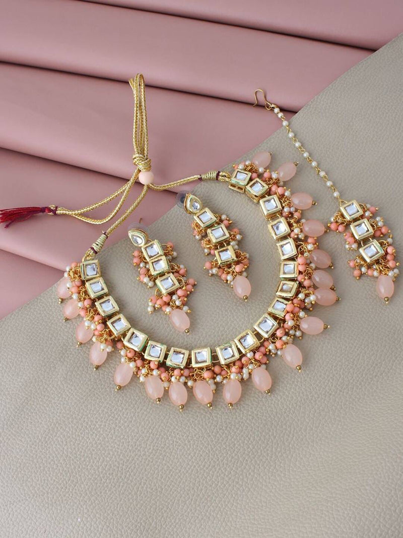 Gold Plated Kundan Jewellery Set