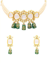 Gold Plated Kundan Necklace Set