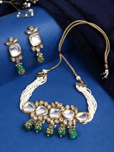 Gold Plated Kundan Necklace Set