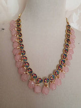Gold Plated Kundan Necklace With Earring