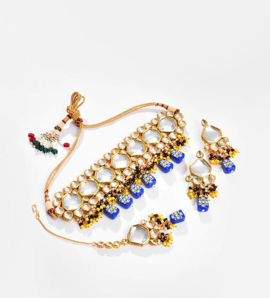 Gold Plated Necklace With Earring