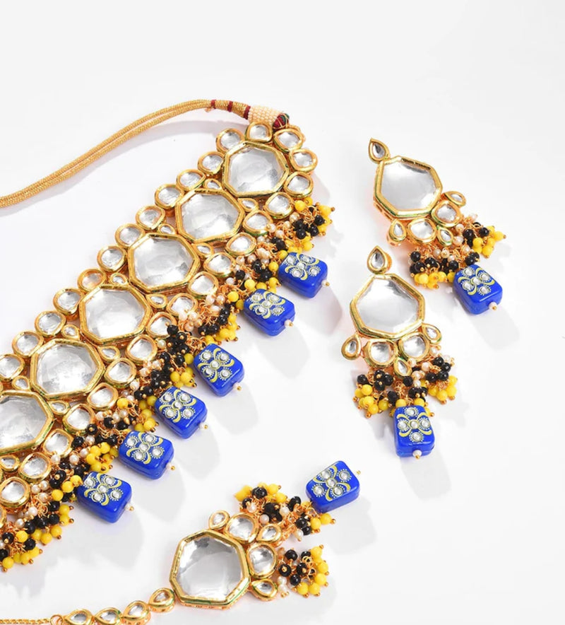 Gold Plated Necklace With Earring