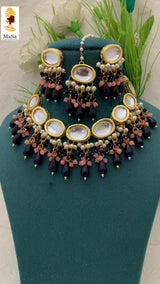Bollywood Inspired Kundan Choker Necklace Set