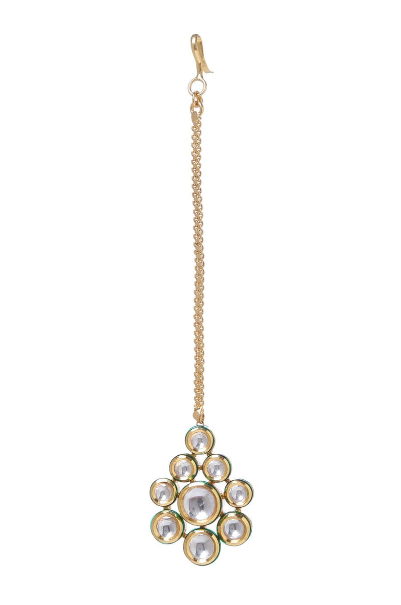 Gold Plated Pearls Kundan Embellished Necklace