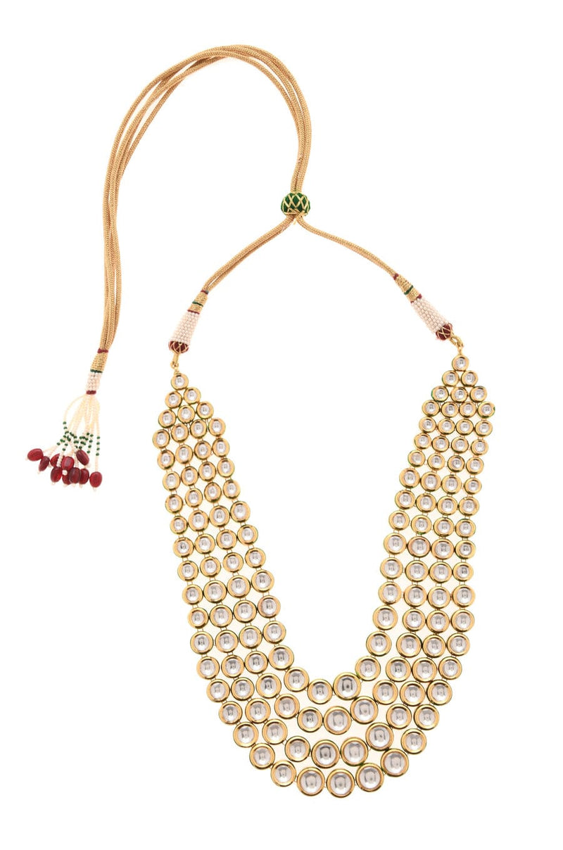 Gold Plated Pearls Kundan Embellished Necklace