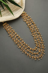 Gold Plated Pearls Kundan Embellished Necklace
