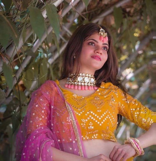Gold Plated Kundan Choker Set