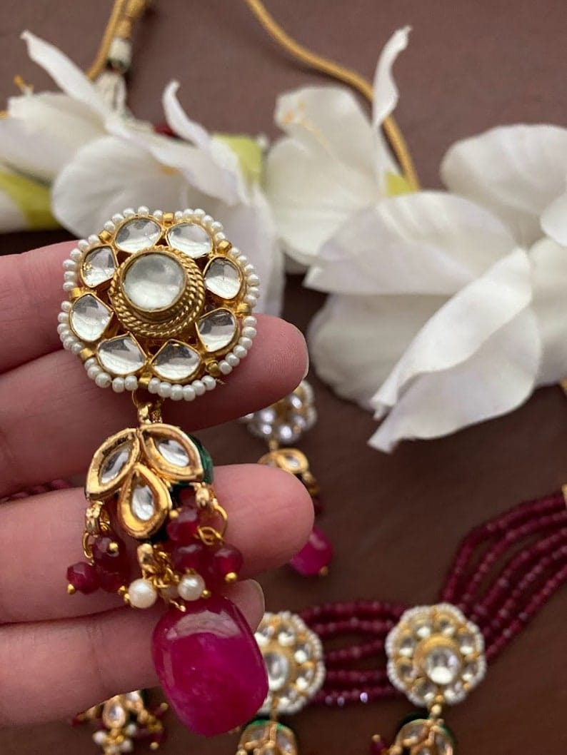 Gold Plated Kundan Choker Set