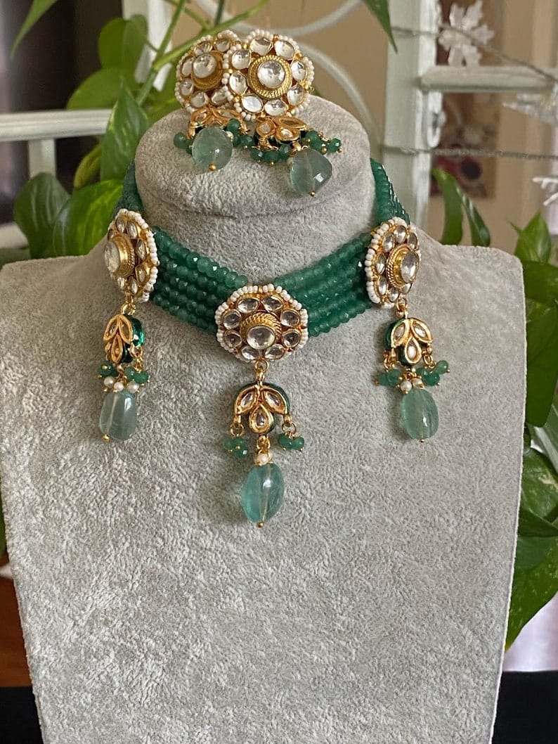 Gold Plated Kundan Choker Set