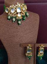 Gold Plated Kundan Polki Necklace Set