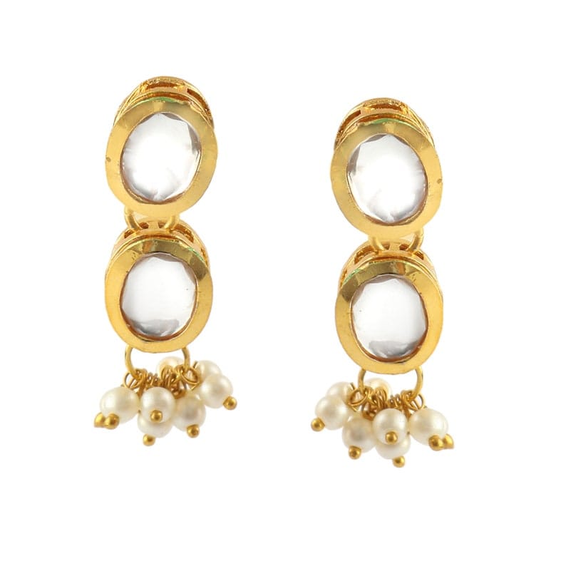 Gold Plated Kundan Necklace Set