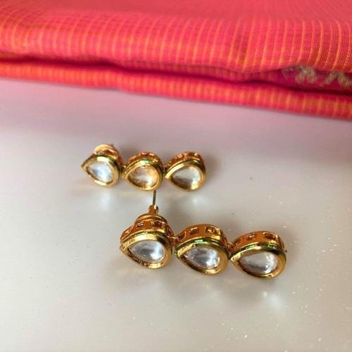 Gold Plated Kundan Choker Necklace With Earring