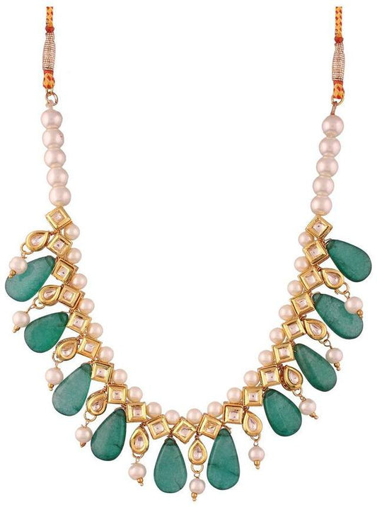 Gold Plated Pearl & Bead Mala