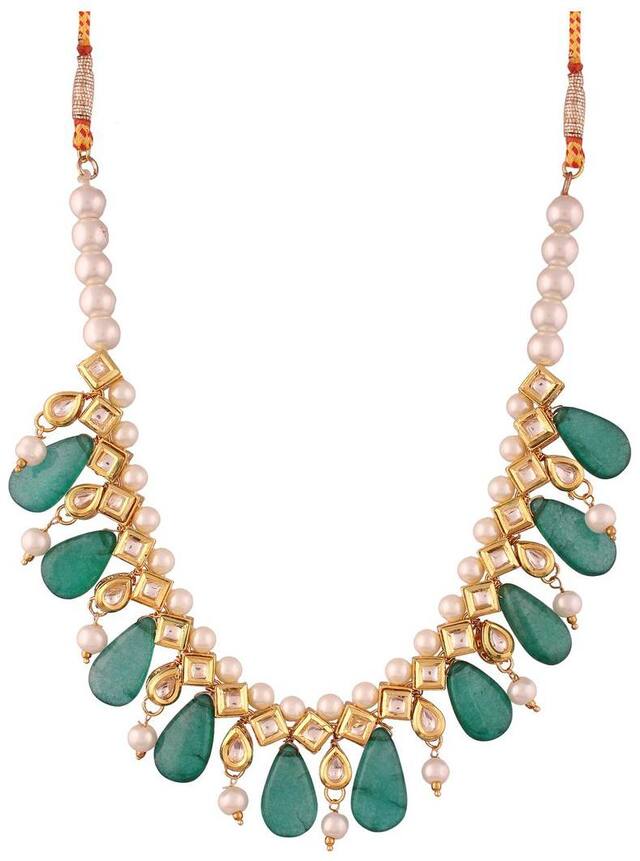 Gold Plated Pearl & Bead Mala