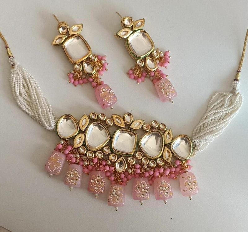 Gold Plated Kundan Necklace Set