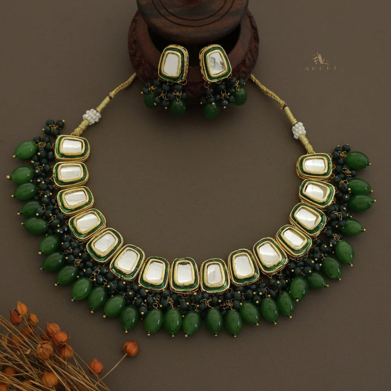Gold Plated Kundan Necklace Set