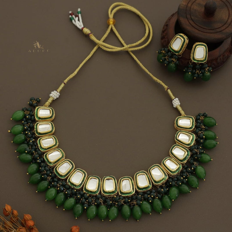 Gold Plated Kundan Necklace Set