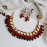 Gold Plated Kundan Necklace Set