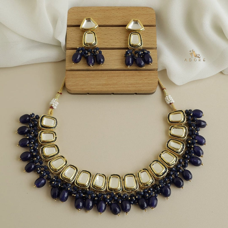 Gold Plated Kundan Necklace Set