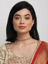 Gold Plated Kundan Necklace Set