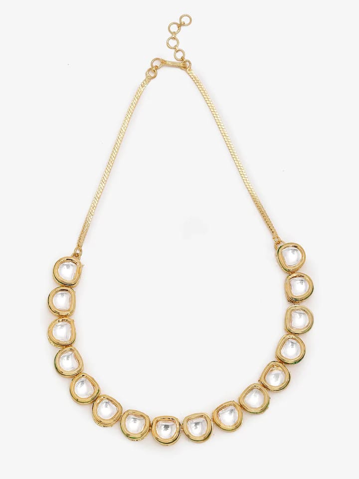 Gold Plated Kundan Necklace Set
