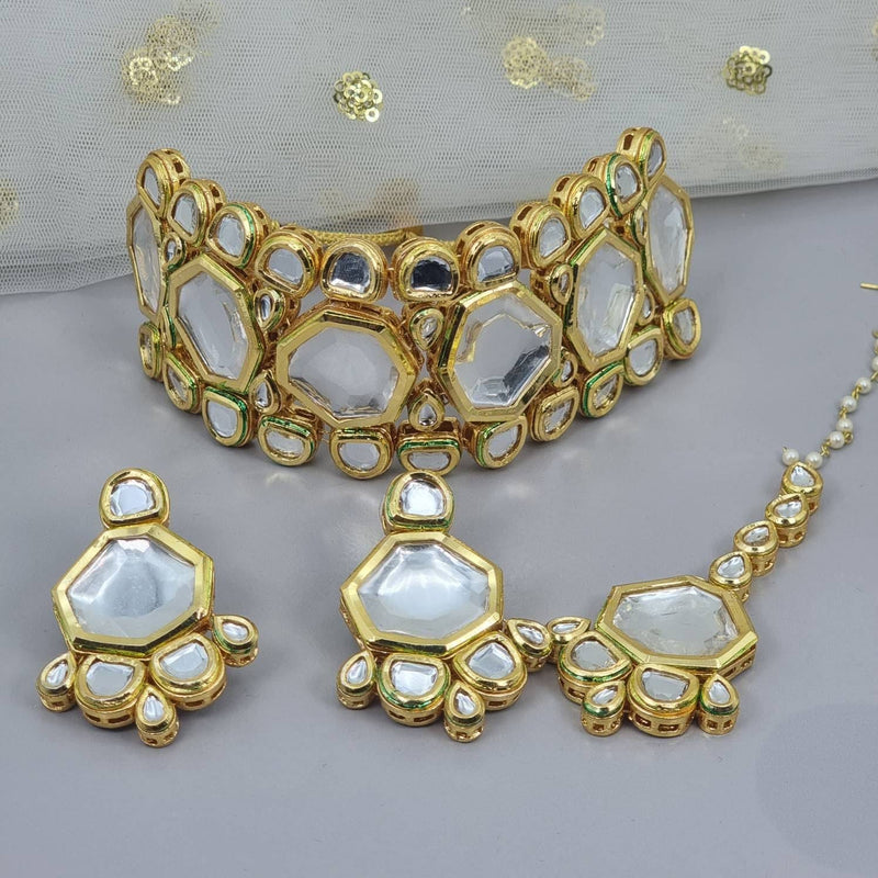 Gold Plated Kundan Choker set