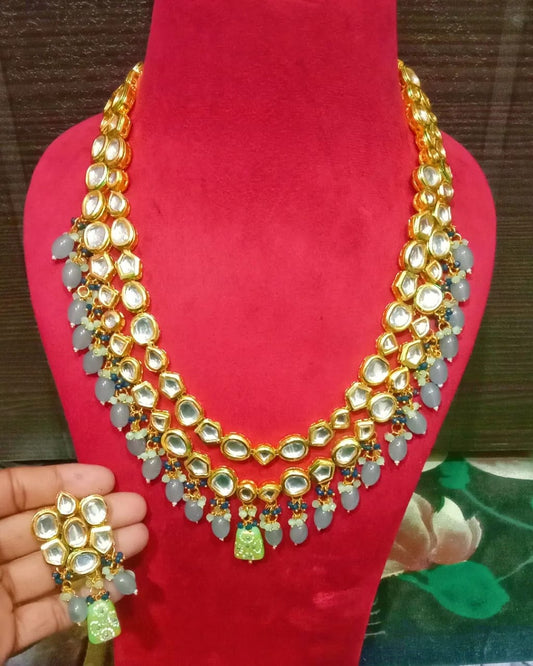 Gold Plated Traditional Kundan Jewellery Set