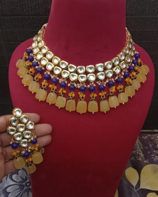 Gold Plated Traditional Kundan Jewellery Set