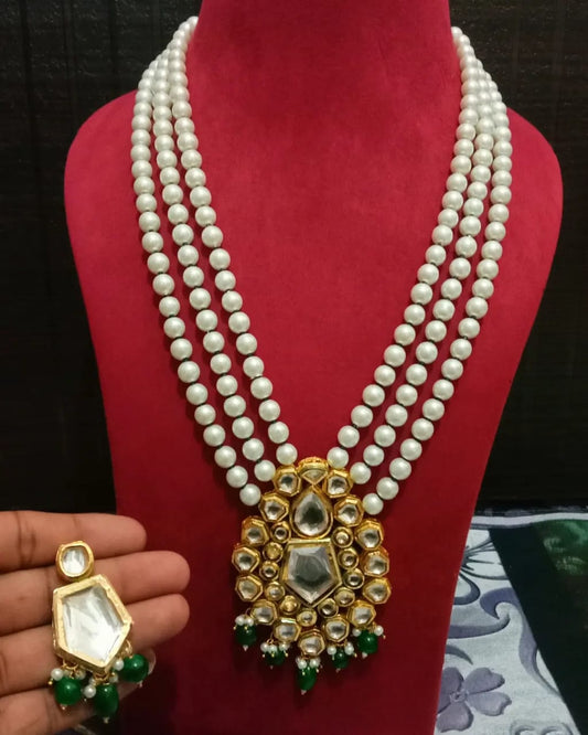 Gold Plated Traditional Kundan Jewellery Set