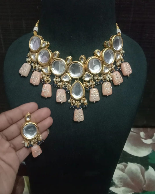 Gold Plated Traditional Kundan Jewellery Set
