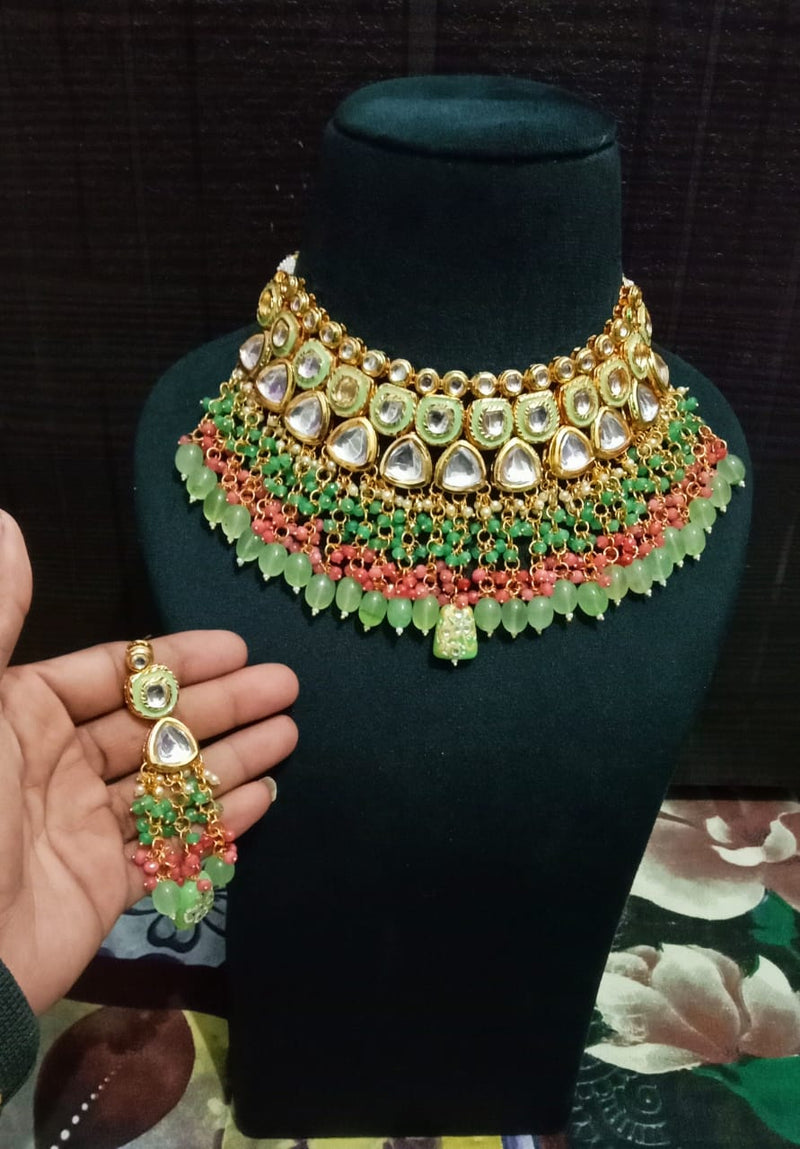 Designer Tanjore Indian kundan jewelery Set