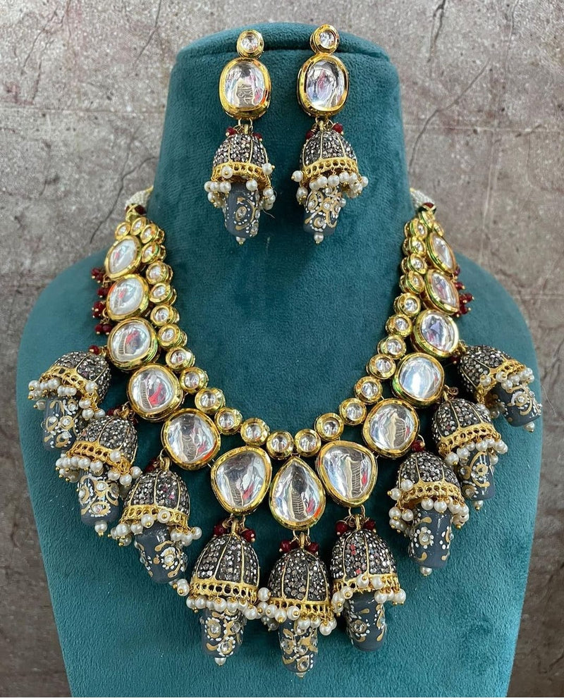 Designer Tanjore Indian kundan jewelery Set