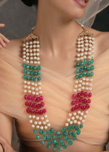 Designer Multi Bedas Necklace