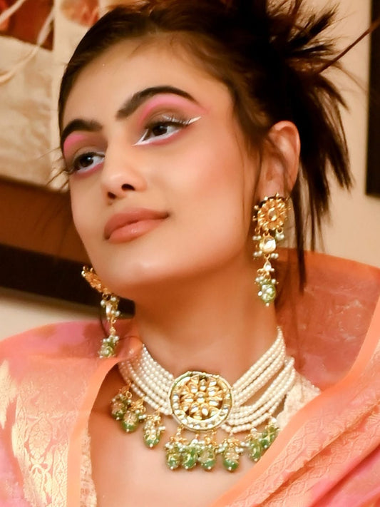 Gold Plated Kundan Jewellery Set