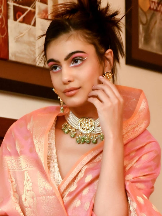 Gold Plated Kundan Jewellery Set
