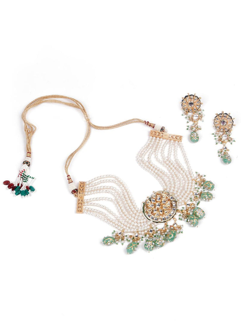 Gold Plated Kundan Jewellery Set