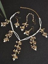 Gold Plated Kundan Embellished Necklace Set