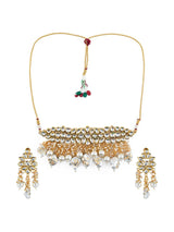 Gold Plated Kundan Embellished Necklace Set