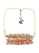 Gold Plated Kundan Embellished Necklace Set