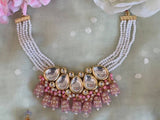 Gold Plated Kundan Embellished Necklace Set