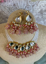 Gold Plated Kundan Embellished Necklace Set