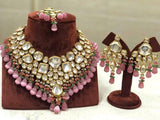 Gold Plated Kundan Embellished Necklace Set