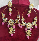 Pearls Beads Kundan Gold Plated Drop Earring