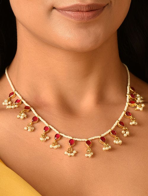 Women Gold Slip On Brass Necklace