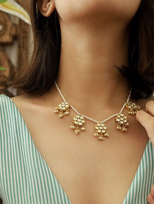 Gold Plated Kundan Choker Set