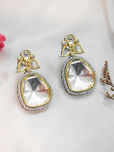 Silver Plated Designer Polki Kundan Earring