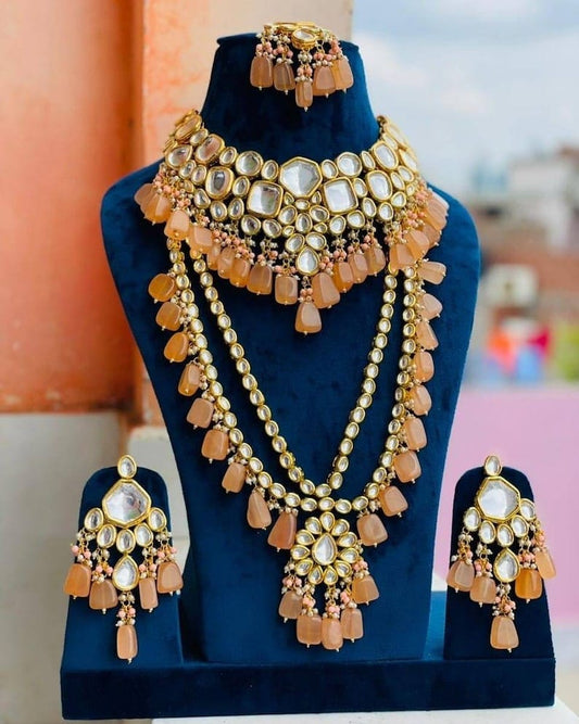 Wedding Wear Artificial Bridal Kundan Necklace Set