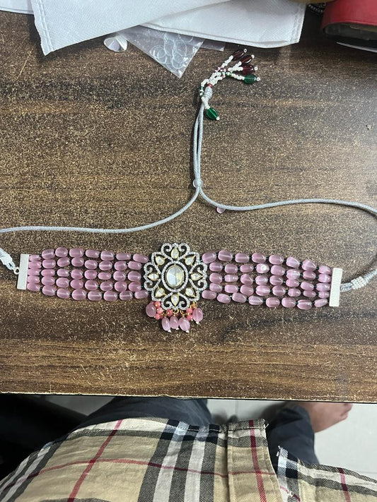 Gold Plated Kundan Choker necklace set