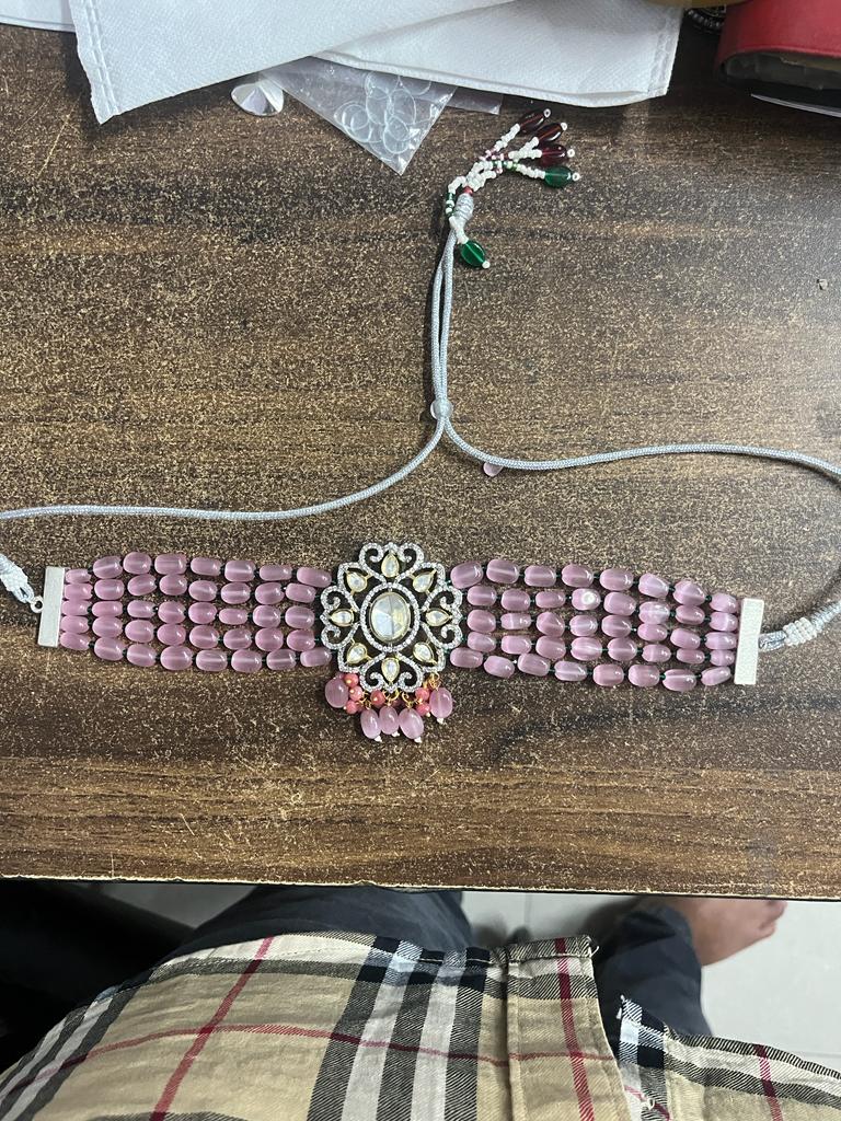 Gold Plated Kundan Choker necklace set