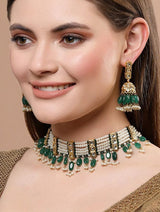 Gold Plated Kundan Choker Set